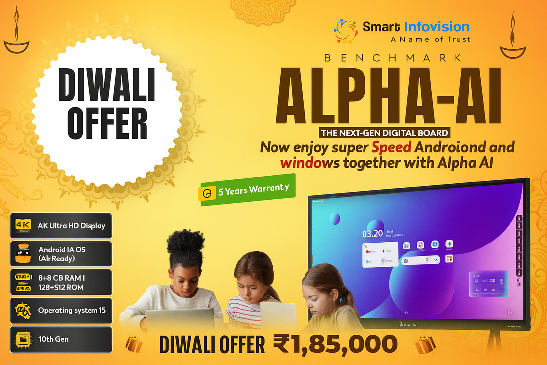 Benchmark Alpha-AI Digital Board: Diwali Offer by Smart Infovision