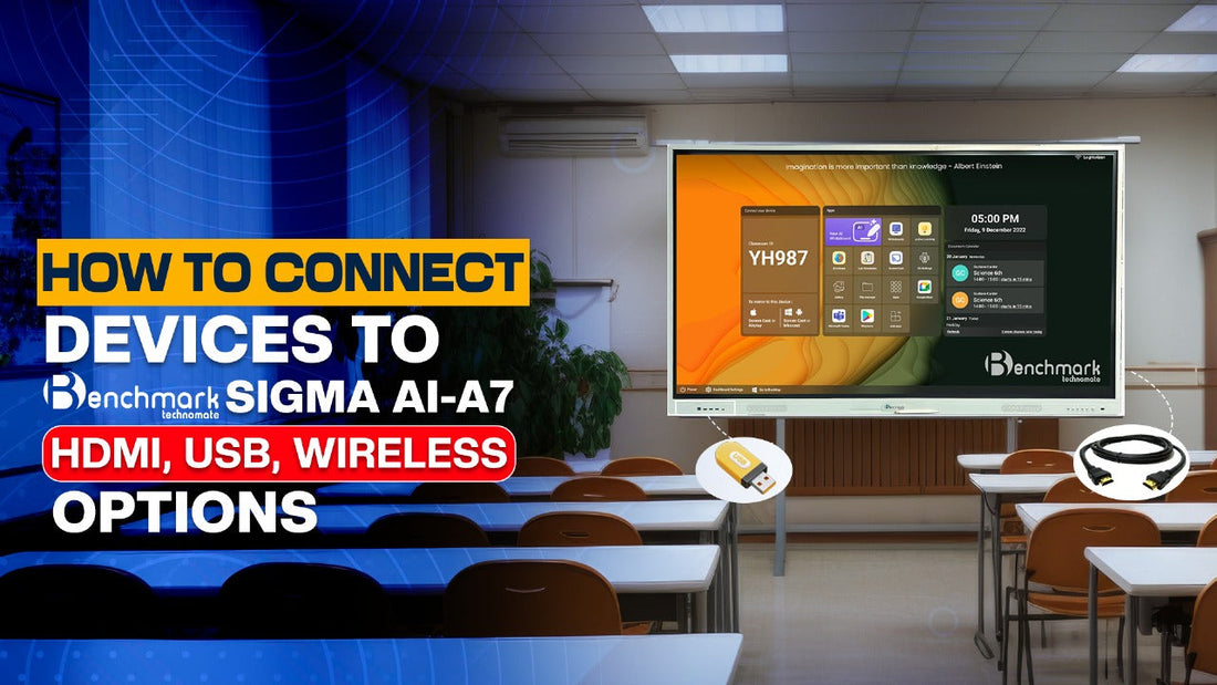 How to Connect Devices to Benchmark Sigma AI-A7: HDMI, USB, Wireless Options