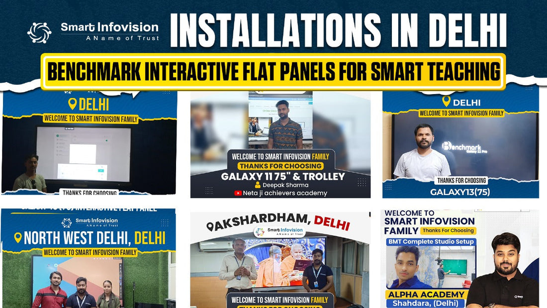 Smart Infovision Installations in Delhi | Benchmark Interactive Flat Panels for Smart Teaching