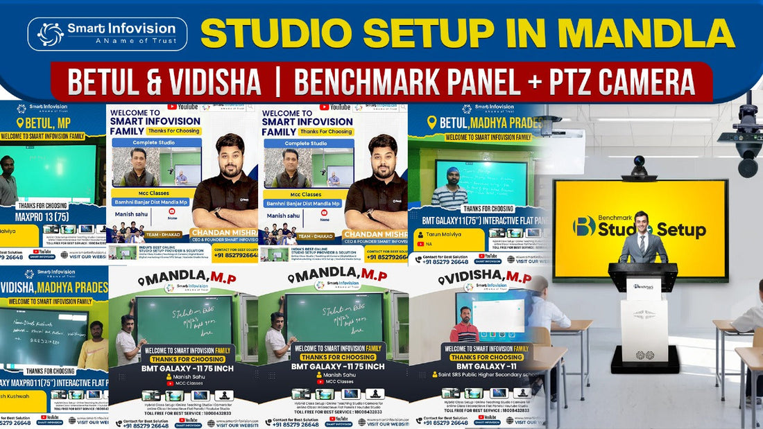 Tikamgarh, Datia, Chhatarpur, Panna aur Khargone (M.P.) में Smart Studio Revolution – Benchmark Panels aur PTZ Cameras ke Saath