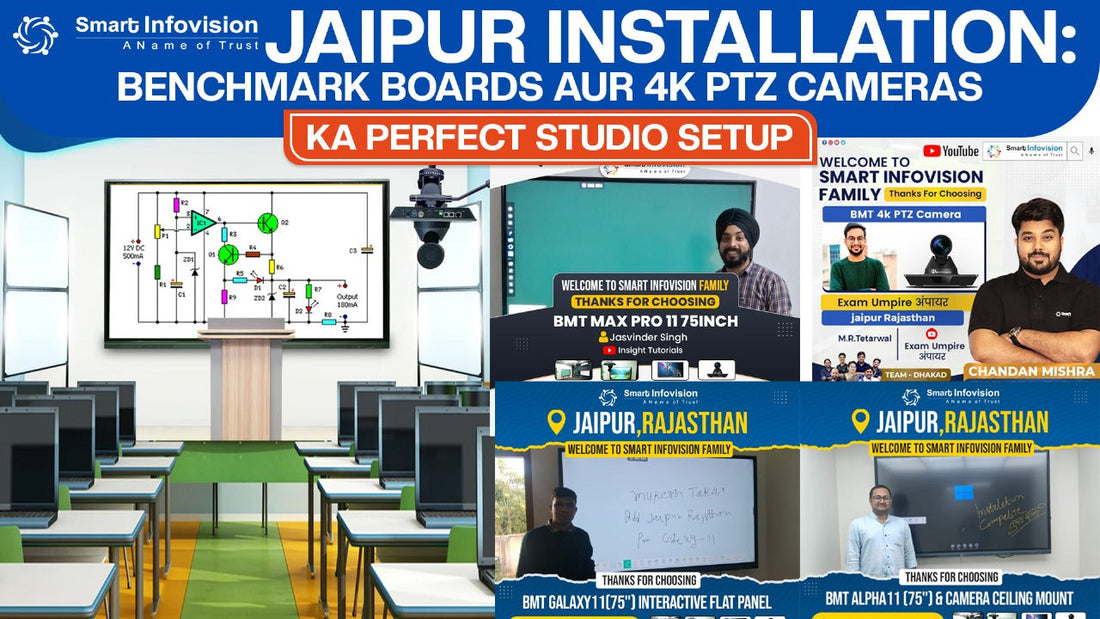 Smart Infovision Jaipur Installation: Benchmark Boards Aur 4K PTZ Cameras Ka Perfect Studio Setup
