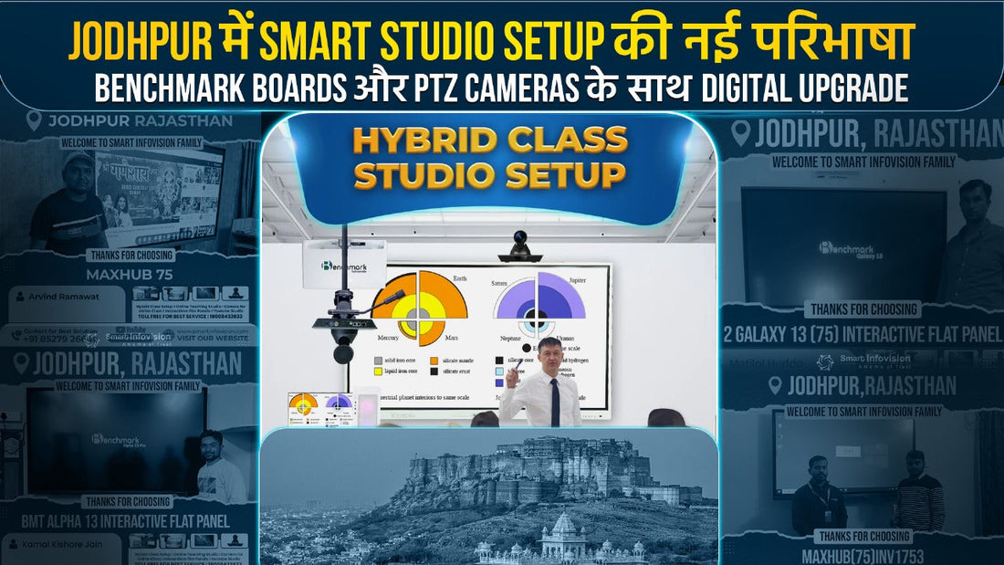 Jodhpur में Smart Studio Setup की नई परिभाषा – Benchmark Boards और PTZ Cameras के साथ Digital Upgrade