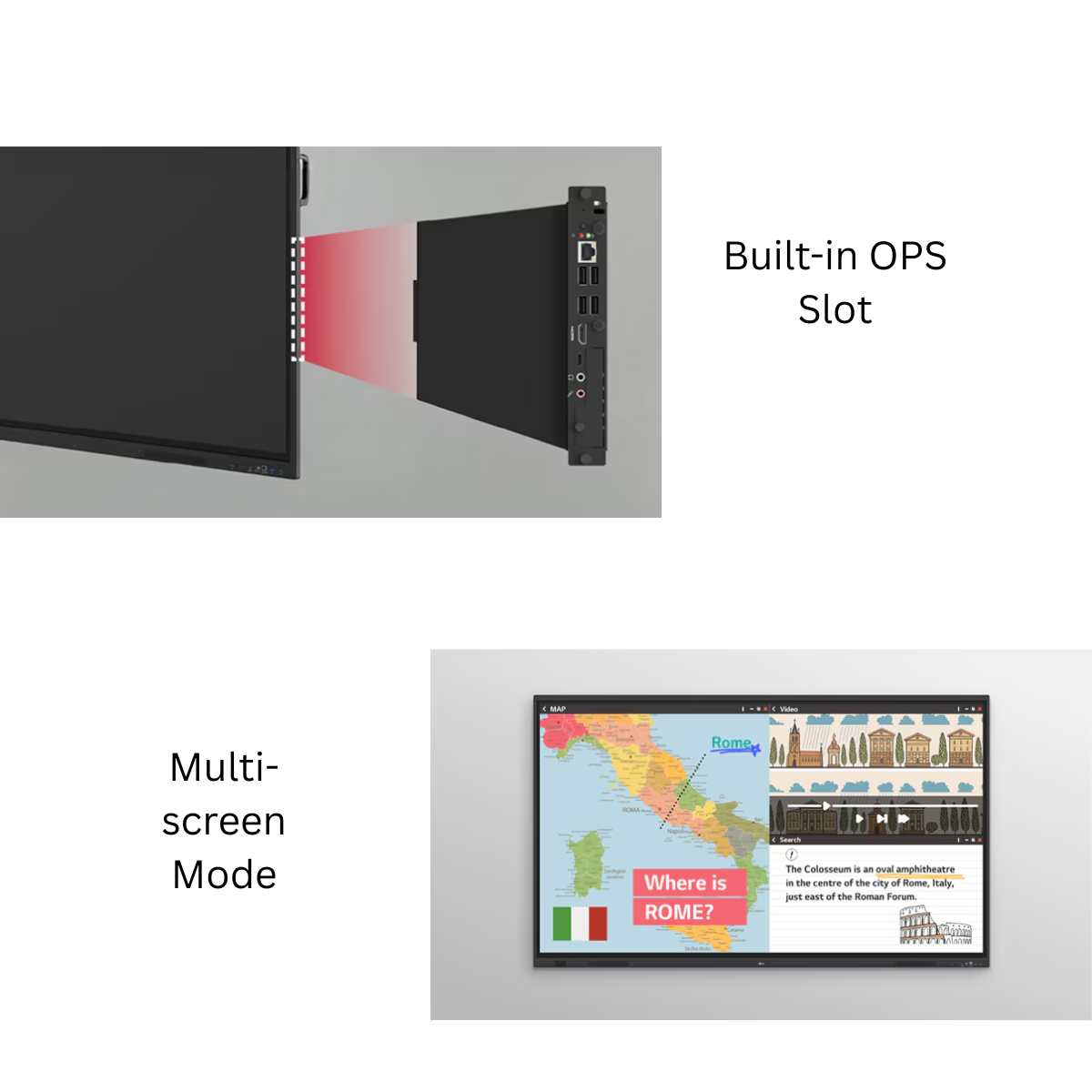 LG CreateBoard Standard 86TR3DQ-I – 86 Inch 4K Interactive Flat Panel