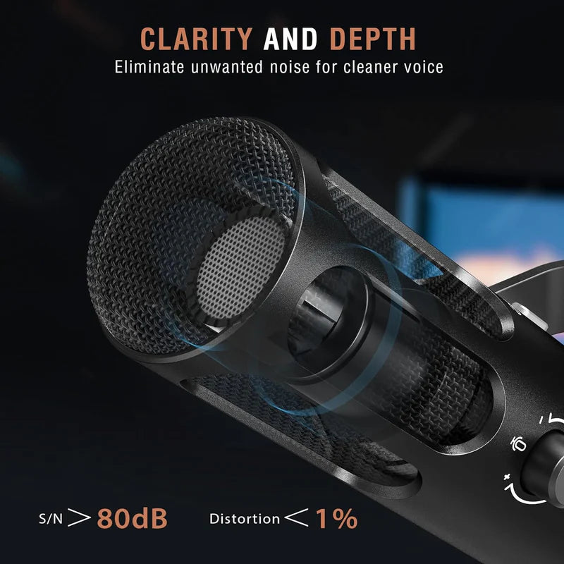 Fifine Amplitank Tank 3 - USB/XLR Dynamic Studio Microphone with Mute Button