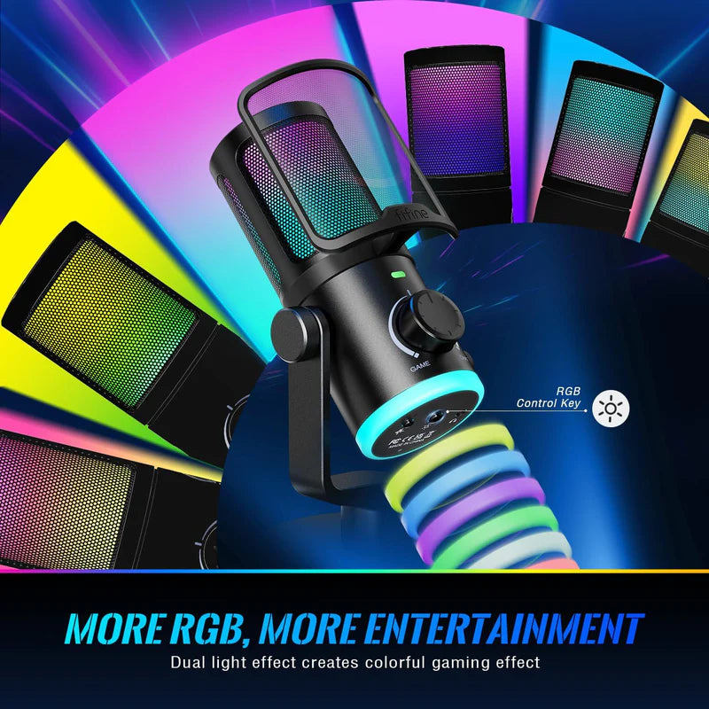 FIFINE India Ampligame AM6 - USB Gaming Microphone with Mute Button and Noise Cancellation