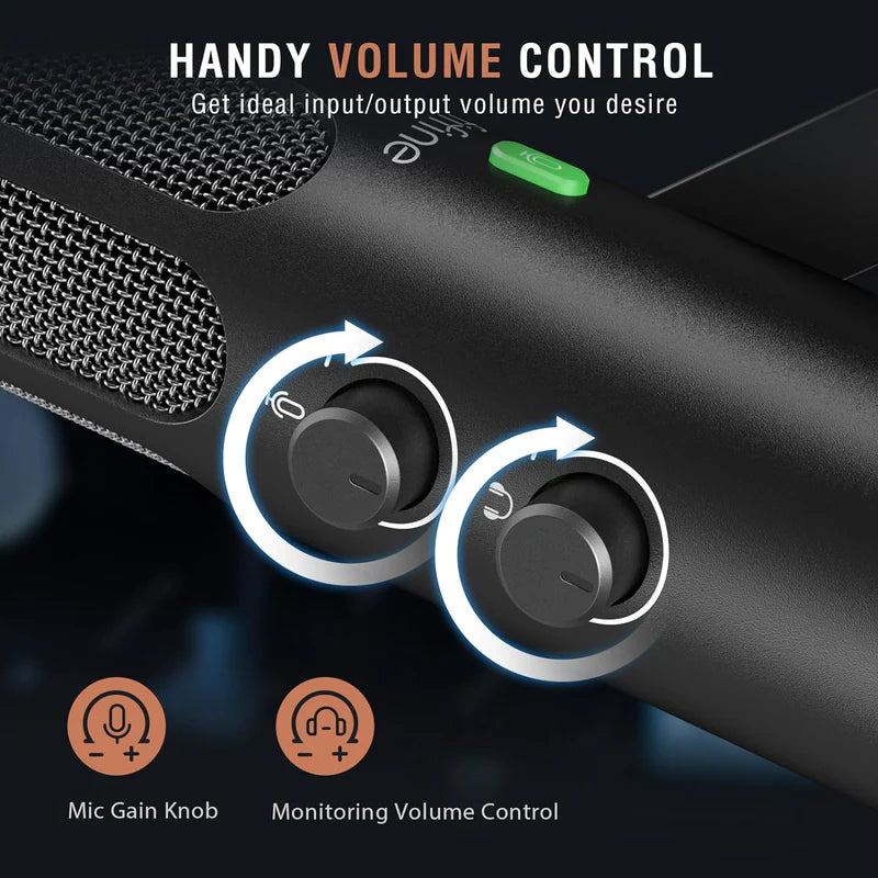 Fifine Amplitank Tank 3 - USB/XLR Dynamic Studio Microphone with Mute Button