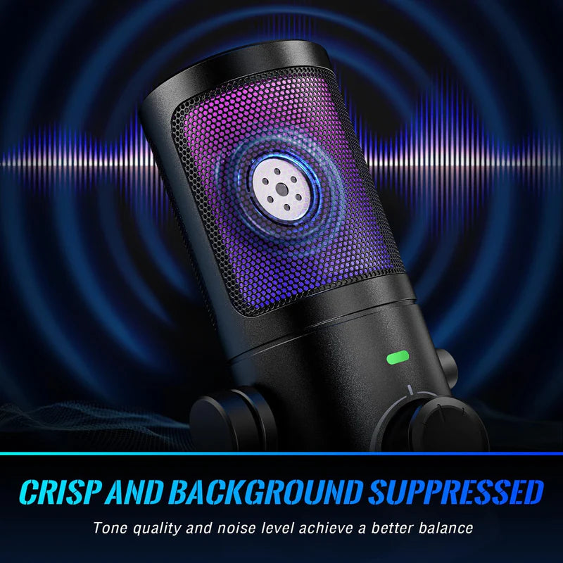 FIFINE India Ampligame AM6 - USB Gaming Microphone with Mute Button and Noise Cancellation