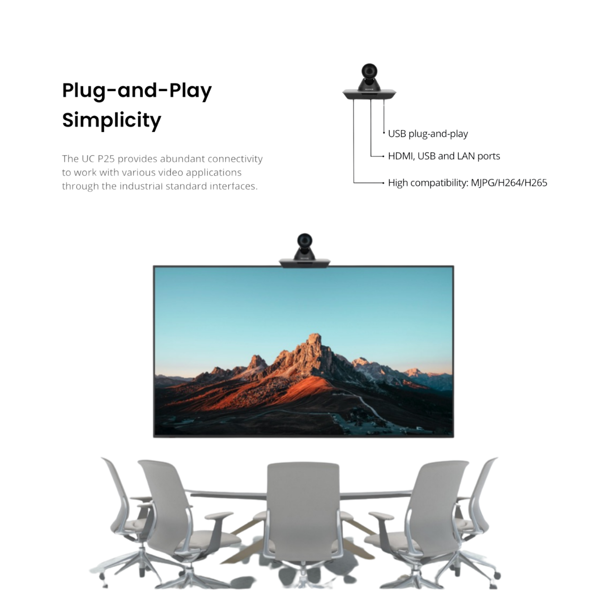 MAXHUB UC P25 4K PTZ Camera | Camera for Online Classes | Maxhub Camera