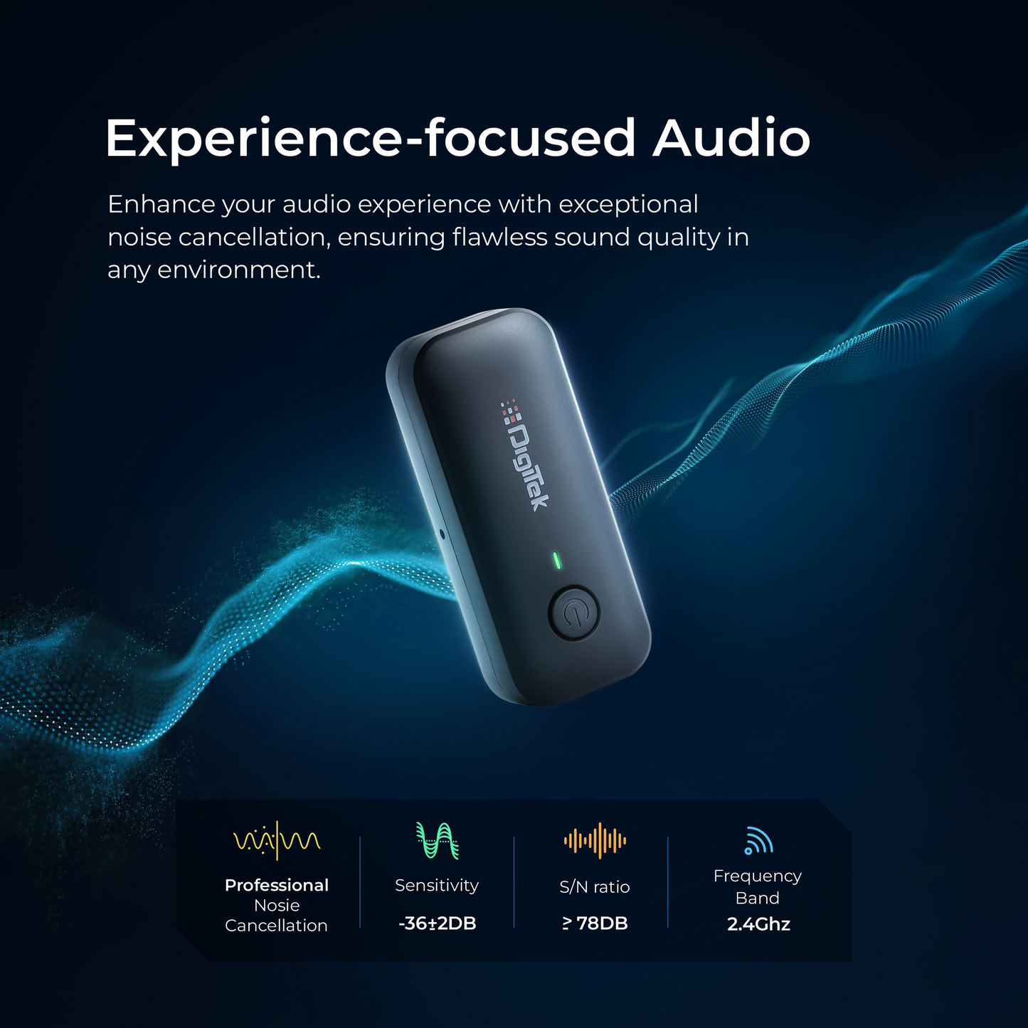Digitek DWM-106 Wireless Microphone System | 80M Range, Noise Cancellation & 360° Sound Capture