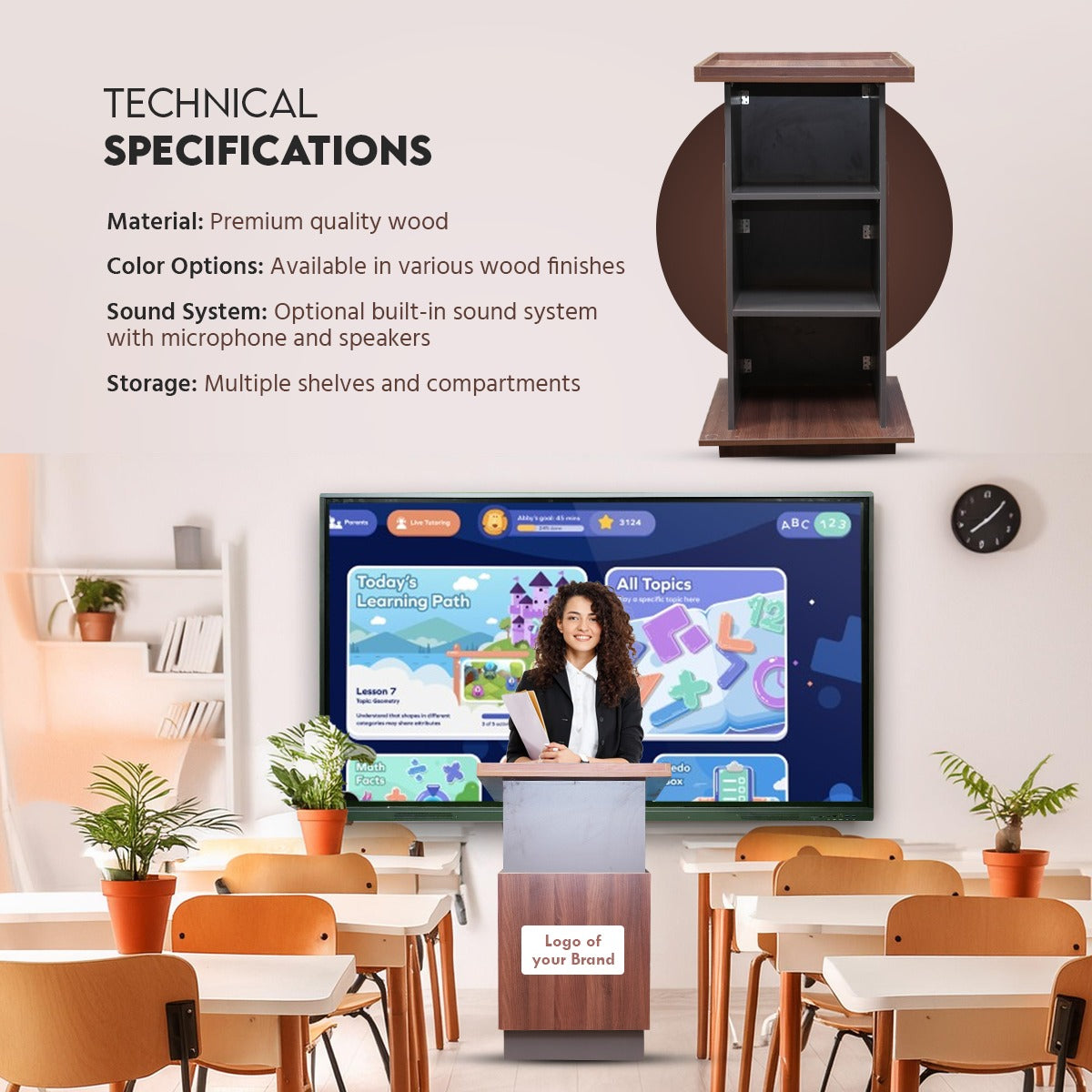 Benchmark Elegant Wooden Podium – Where Tradition Meets Modernity