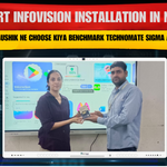 Smart Infovision Installation in Noida – Kanika Kaushik ne choose kiya Benchmark Technomate Sigma AI A-7 Panel