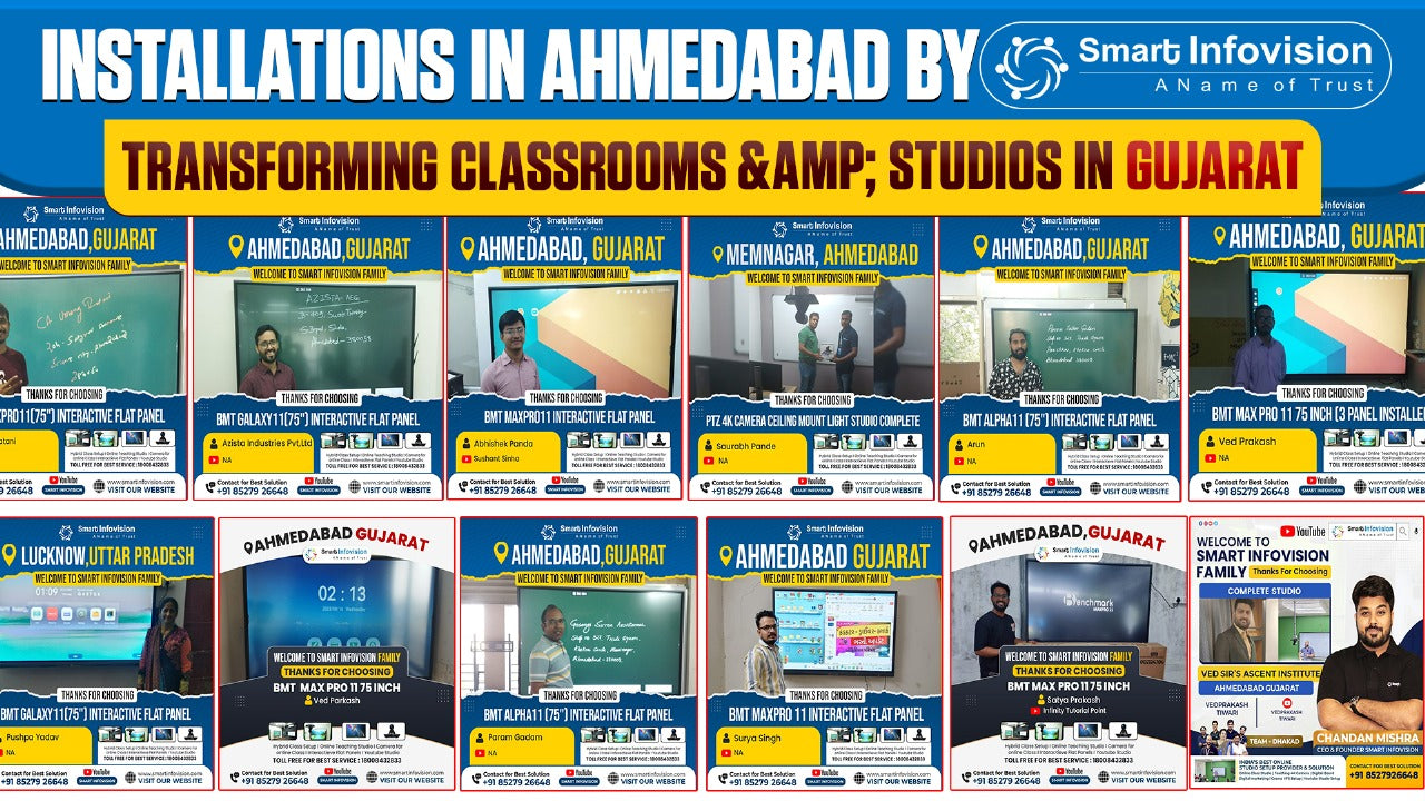 Installations in Ahmedabad by Smart Infovision | Transforming Classrooms & Studios in Gujarat