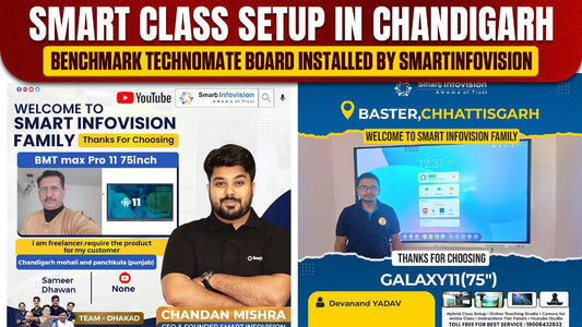 Smart Class Setup in Chandigarh  | Benchmark Technomate Board Installed by Smart Infovision