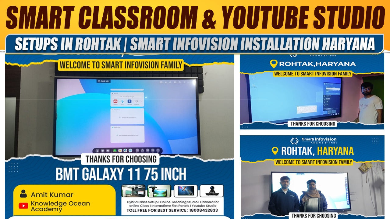 Smart Classroom & YouTube Studio Setups in Rohtak | Smart Infovision Installation Haryana