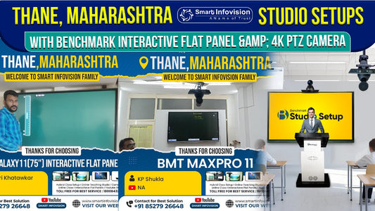 Thane, Maharashtra: Smart Infovision Studio Setups with Benchmark Interactive Flat Panel &amp; 4K PTZ Camera