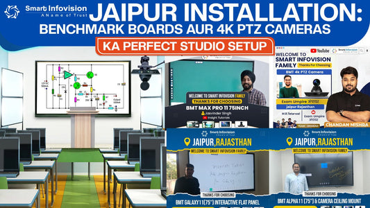 Smart Infovision Jaipur Installation: Benchmark Boards Aur 4K PTZ Cameras Ka Perfect Studio Setup