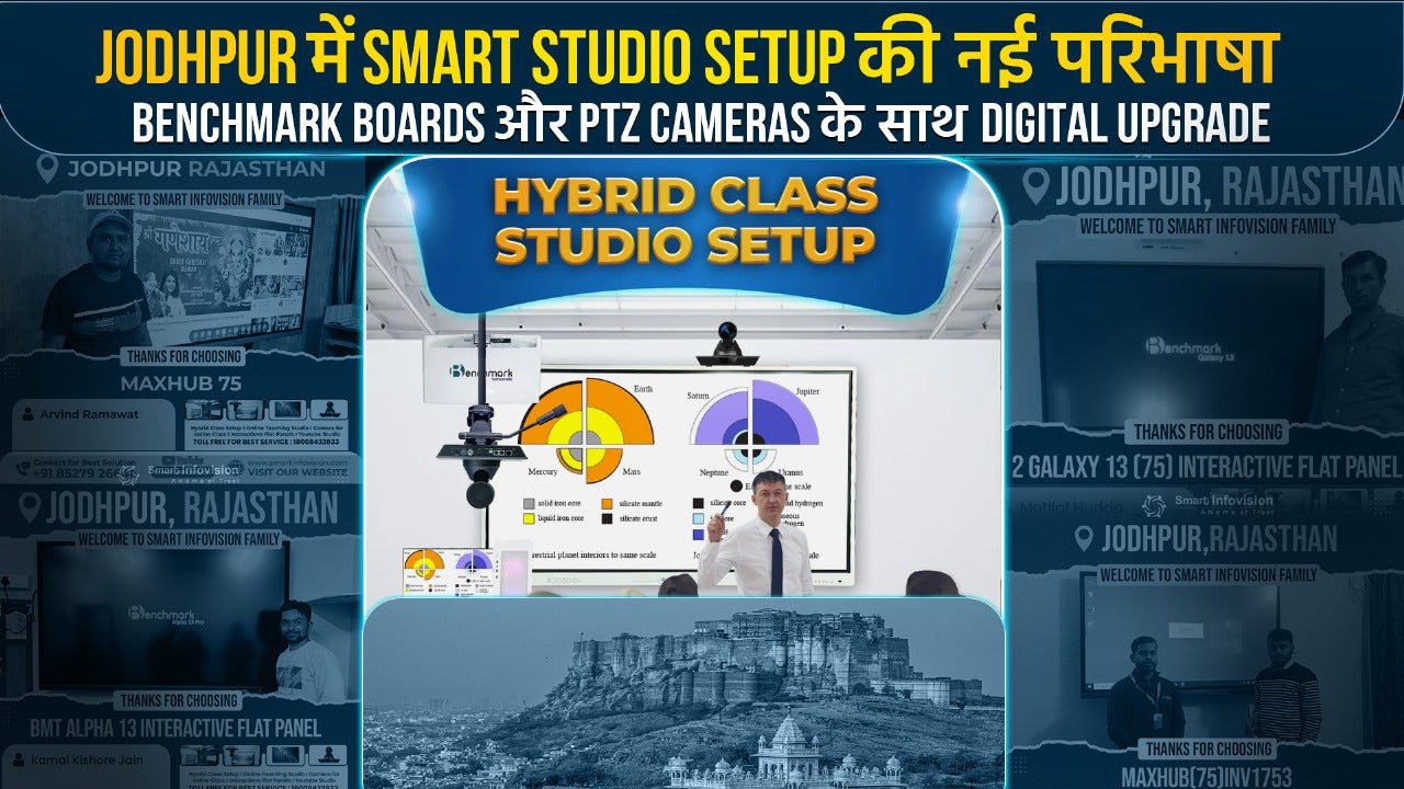 Jodhpur में Smart Studio Setup की नई परिभाषा – Benchmark Boards और PTZ Cameras के साथ Digital Upgrade