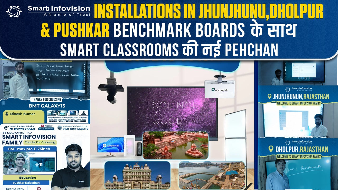 Smart Infovision Installations in Jhunjhunu, Dholpur & Pushkar: Benchmark Boards के साथ Smart Classrooms की नई Pehchan