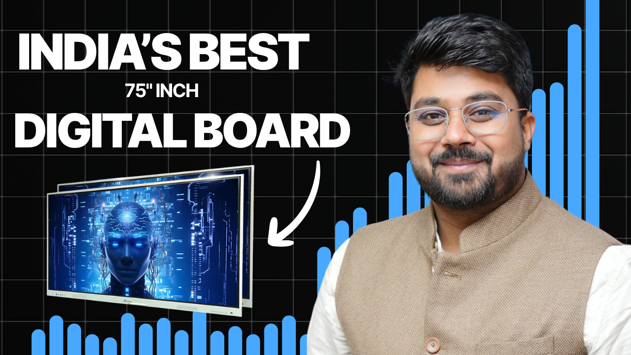 India’s Best 75-Inch Digital Board – Benchmark Sigma AI-A7 Pro vs MaxP ...