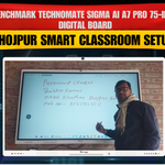 Benchmark Technomate Sigma AI A7 Pro 75-Inch Digital Board | Bhojpur Smart Classroom Setup