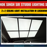 Ashok Singh Sir Studio Lighting Setup | 2×2 Ceiling Light Installation in Lucknow