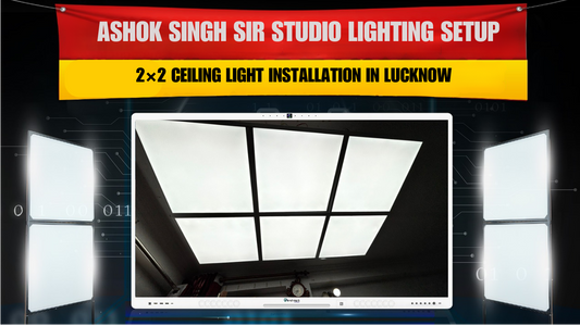 Ashok Singh Sir Studio Lighting Setup | 2×2 Ceiling Light Installation in Lucknow