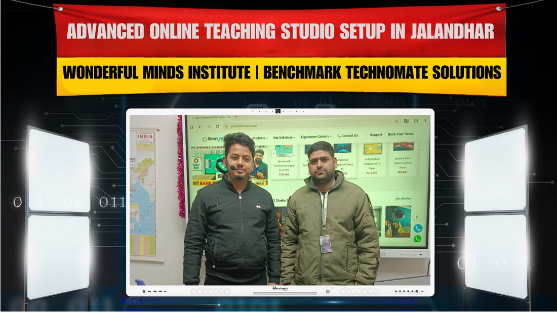 Advanced Online Teaching Studio Setup in Jalandhar | Wonderful Minds Institute | Benchmark Technomate Solutions