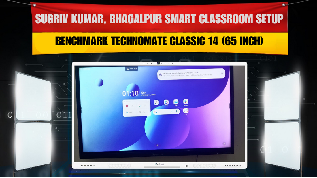 Smart Classroom Setup in Bhagalpur Bihar | Benchmark Technomate Classic 14 65 Inch