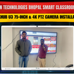Aptron Technologies Bhopal Smart Classroom Setup | Maxhub U3 75-Inch & 4K PTZ Camera Installation