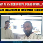Sigma AI 75 Inch Digital Board Installation | Smart Classroom by Benchmark Technomate
