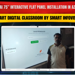Sigma AI 75” Interactive Flat Panel Installation in Azamgarh | Smart Digital Classroom by Smart Infovision