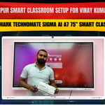 Gorakhpur Smart Classroom Setup for Vinay Kumar Yadev | Benchmark Technomate Sigma AI A7 75 Inch Digital Teaching Studio