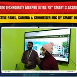 Benchmark Technomate MaxPro Ultra 75” Smart Classroom Setup | Interactive Panel, Camera & Sennheiser Mic by Smart Infovision