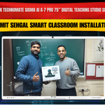 Benchmark Technomate Sigma AI A-7 Pro 75” Digital Teaching Studio Setup in Delhi | Sumit Sehgal Smart Classroom Installation