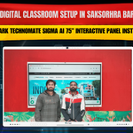 Smart Digital Classroom Setup in Saksorhra Barh Patna | Benchmark Technomate Sigma AI 75” Interactive Panel Installation