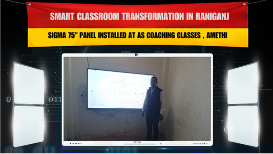 Smart Classroom Transformation in Raniganj – Sigma 75” Panel Installed at AS Coaching Classes
