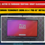 Md Niyaz, Sector 55 Faridabad (Haryana) Smart Classroom Upgrade – Benchmark Technomate Sigma AI A-7 Pro 65” Installation