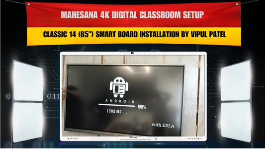 Mahesana 4K Digital Classroom Setup – Benchmark Technomate Classic 14 (65”) Smart Board Installation by Vipul Patel