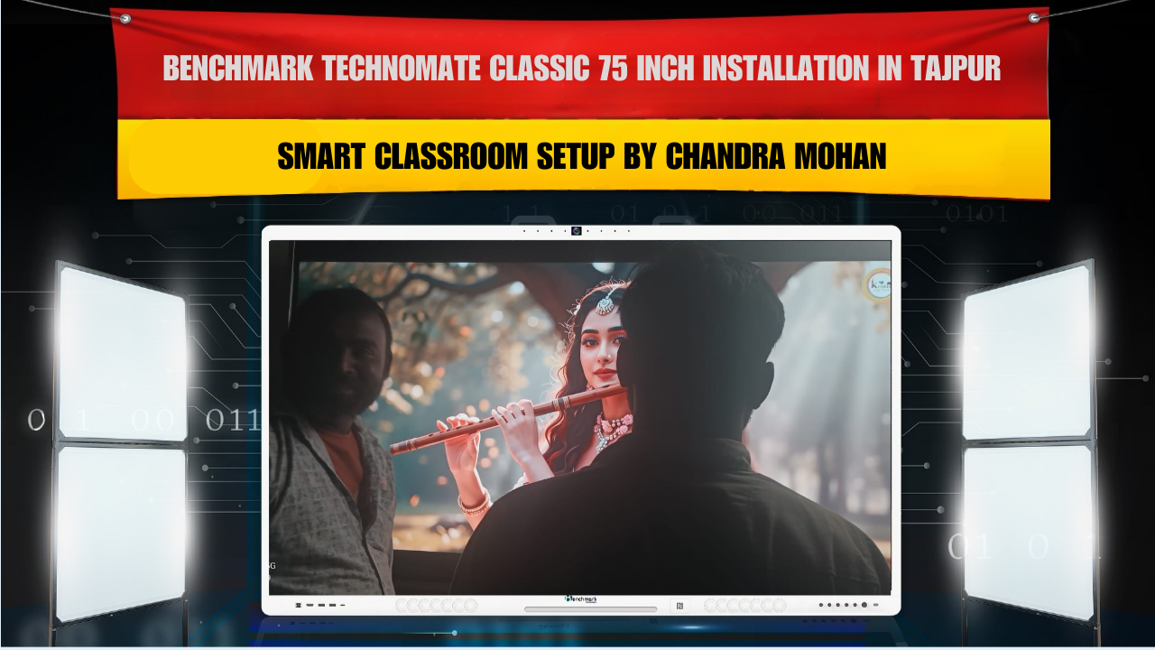 Benchmark Technomate Classic 75 Inch Installation in Tajpur | Smart Classroom Setup by Chandra Mohan