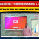 Purvi Champaran Bihar में Benchmark Technomate Sigma AI A7 Pro 75” Smart Interactive Panel Installation at Science Study Centre