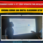 Benchmark Technomate Classic 14 (75”) Smart Interactive Panel Installation in Katihar Bihar | Krishna Kumar Sah Digital Classroom Setup
