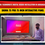 Benchmark Technomate Digital Board Installation in Aurangabad Bihar | Sigma 75 Pro 75 Inch Interactive Panel