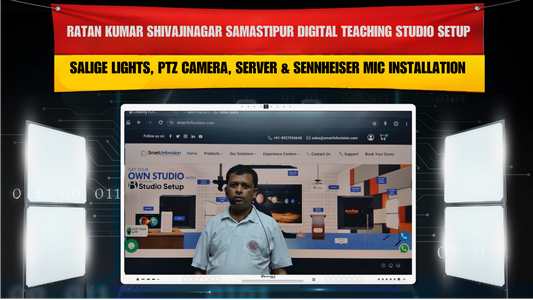 Ratan Kumar Shivajinagar Samastipur Digital Teaching Studio Setup | Salige Lights, PTZ Camera, Server & Sennheiser Mic Installation