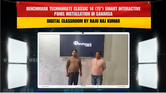 Benchmark Technomate Classic 14 (75") Smart Interactive Panel Installation in Saharsa, Bihar – Digital Classroom by Raju Raj Kumar
