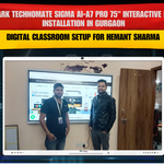 Benchmark Technomate Sigma AI-A7 PRO 75" Interactive Flat Panel Installation in Gurgaon | Digital Classroom Setup for Hemant Sharma