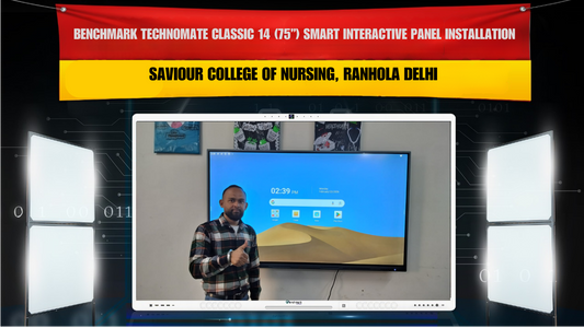 Benchmark Technomate Classic 14 (75”) Smart Interactive Panel Installation at Saviour College of Nursing, Ranhola Delhi