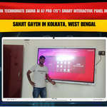 Benchmark Technomate Sigma AI A7 Pro (75”) Smart Interactive Panel Installation by Sanjit Gayen in Kolkata, West Bengal