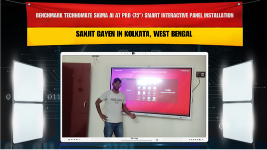 Benchmark Technomate Sigma AI A7 Pro (75”) Smart Interactive Panel Installation by Sanjit Gayen in Kolkata, West Bengal