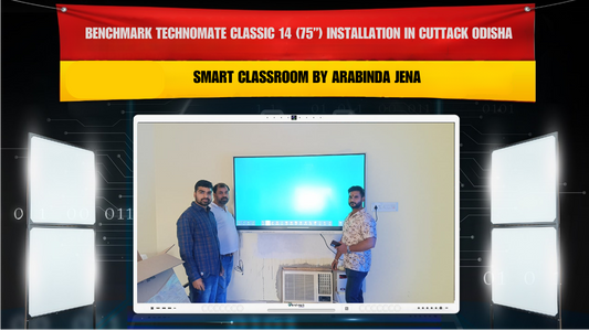 Benchmark Technomate Classic 14 (75”) Installation in Cuttack Odisha | Smart Classroom by Arabinda Jena