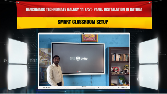Benchmark Technomate Galaxy 14 (75”) Panel Installation in Kathua | Smart Classroom Setup